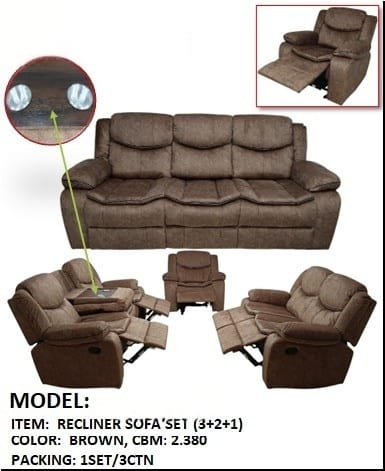 Recliner Sofa 3+2+1