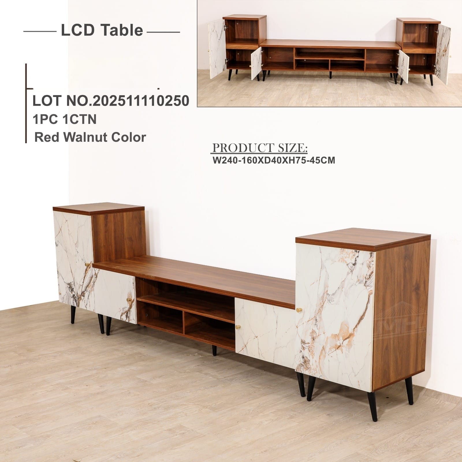 TV STAND WITH SIDE BOX